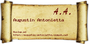 Augustin Antonietta névjegykártya